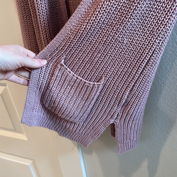 EUC Girls Nordstrom’s Pink Republic Brand Cardigan Cable Knit Sweater Size 7 8 - Picture 9 of 9